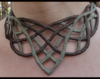 FREE SHIPPING Viking Elven Fairy Necklace Forest Earthen Celtic Gypsy Lace Fantasy
