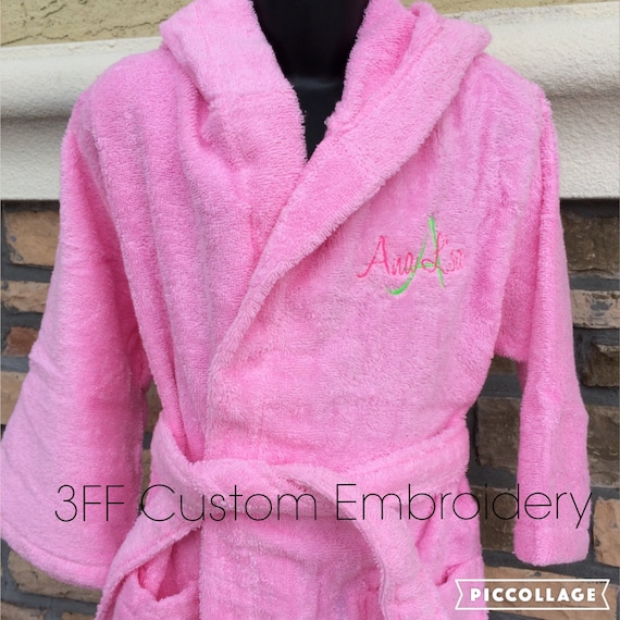 personalised terry towelling bathrobes