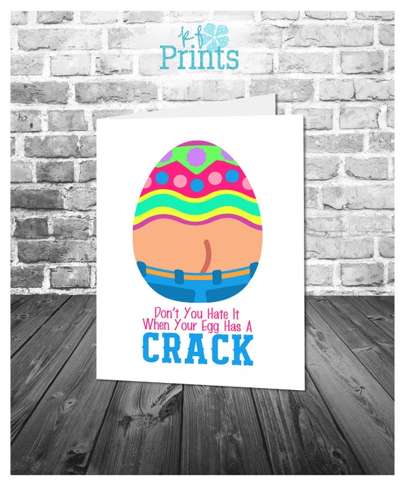 Items similar to Funny Easter Card / Cracked Easter Egg / Easter Egg ...