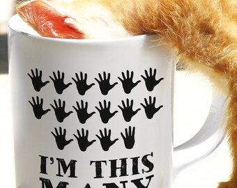 Seventy Nine Years Old Gift, I'm This Many Fingers | Vintage 79th Birthday Anniversary Bday Mug | For Family Who Loves Sarcasm & Irony