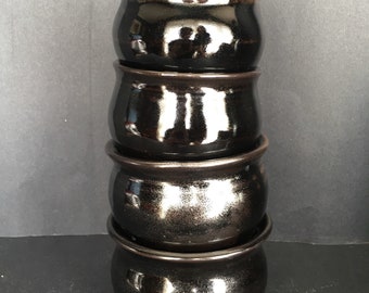 Black/Silver Snack Bowls