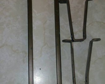 Pair of Antique Brass Swing Curtain Rods
