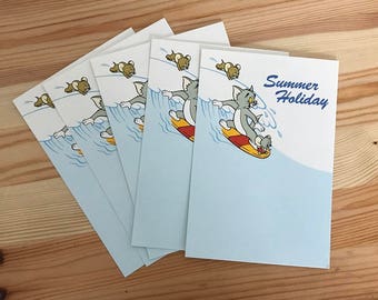 Vintage Victoria Postcard Tom and Jerry set of 4