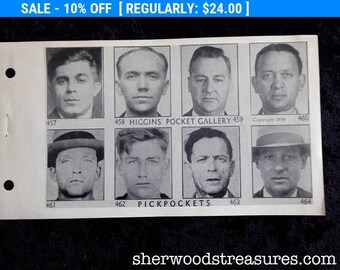 1936 Buffalo New York Police Department Pickpockets MUG SHOT Book Original Gallery Page