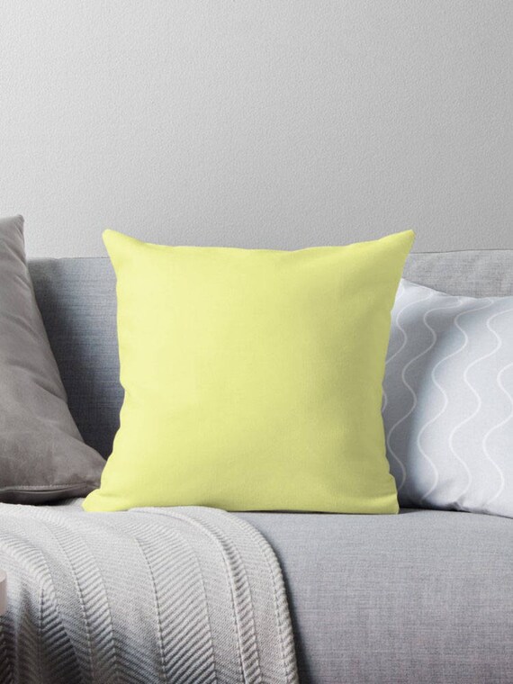 Pale Yellow Pillow Yellow Throw Pillow Yellow Decorative