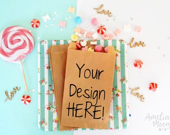 Custom business packaging - Shop counter bags - Custom brown paper bags - Shop logo paper bags - Custom logo branding - Business packaging