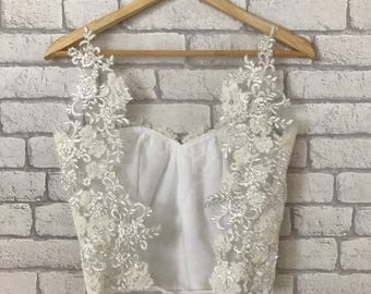 Lace Wedding Dress - Lace Wedding Top - Bridal Top - Wedding Top - Bridal Separates - Two piece Wedding Dress - Wedding Dress -Bridal Bodice
