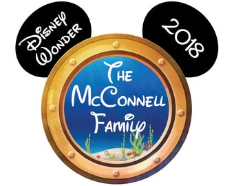 Disney Cruise Magnet Porthole Under the Sea Disney Cruise Line Customized Door Magnet
