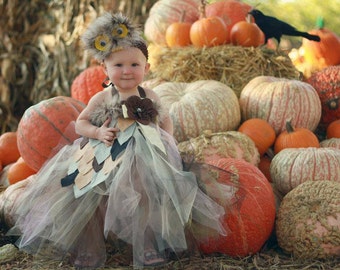 Girls Owl Tutu Drss Halloween Costume (Newborn - 5T)