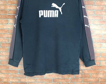 Rare!! Puma Spell Out Embroided Small Logo At Back Sweatshirt Crewneck Medium Size