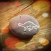 Running Otter Painted Pebble - Hand Painted Otter Art Totem Decoration Stone - MADE TO ORDER