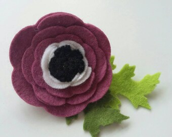 Flower Brooch, felt flower,brooch,flowers,floral brooch, accessory,large flower brooch