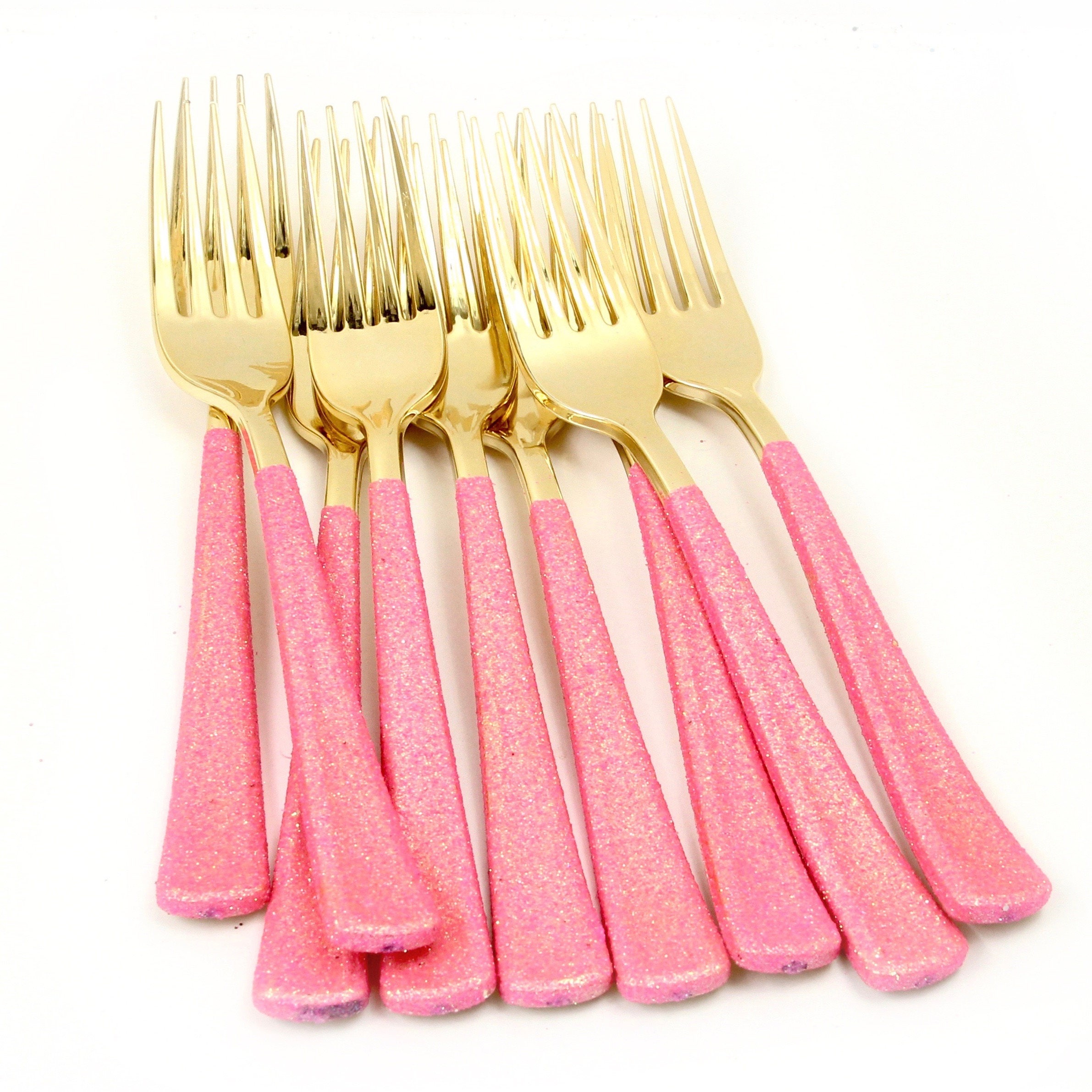 pink utensils set