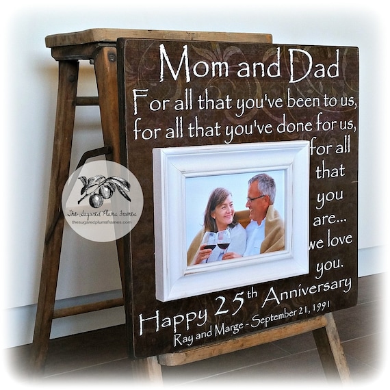 25th Anniversary Gifts for Parents Silver Anniversary Gift