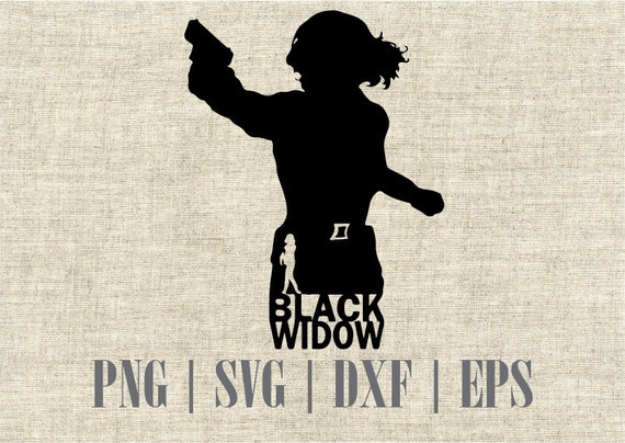 Black Widow Silhouette dxf svg png and editable eps vector