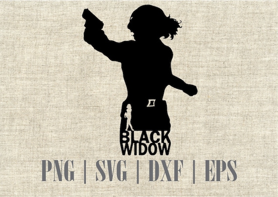 Black Widow Silhouette dxf svg png and editable eps vector