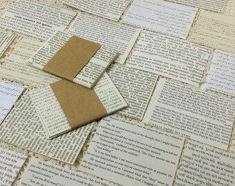 Book Page Ephemera, Mixed Media Text Material, Art Craft Supplies, Scrap Paper Pack, Collage Art Paper, Paper Kit, Paper Embellishments ATC