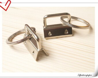 50 sets of Heavy duty 1 inch (25mm) Key fob hardware with keychain hardware P70A