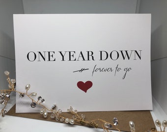 First 1st Anniversary Card