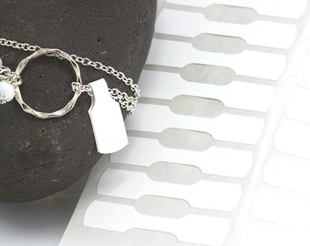 2 boards tags price stickers - the top. : 10 mm / long. : 49 mm - 48 labels jewelry adhesive