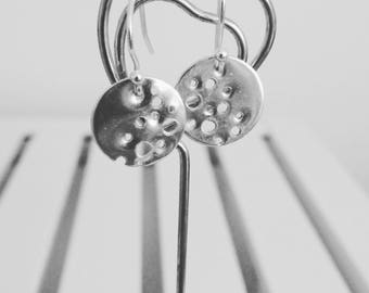 Gorgeous handmade sterling silver drop earrings