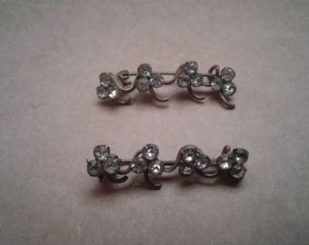 Pair of Antique Edwardian Paste Pins
