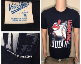 90s Vintage Cleveland Indians tshirt // Vintage Cleveland shirt // Rare Medium M // 90s baseball tee // Cleveland Ohio tee