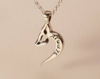 Harry Potter Doe Patronus Halskette, immer, Harry Potter Schmuck, Harry Potter-Halskette, Reh Halskette, Sterling Silber Halskette