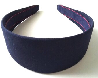 Navy Headband 2 Inch