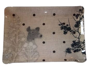"Edge" platter decorated by our artist "Lili-Daisy"