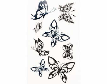 2pc butterfly print temporary tattoo sticker-10515x2