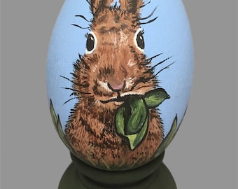 Hand Painted Easter Egg - Bunny