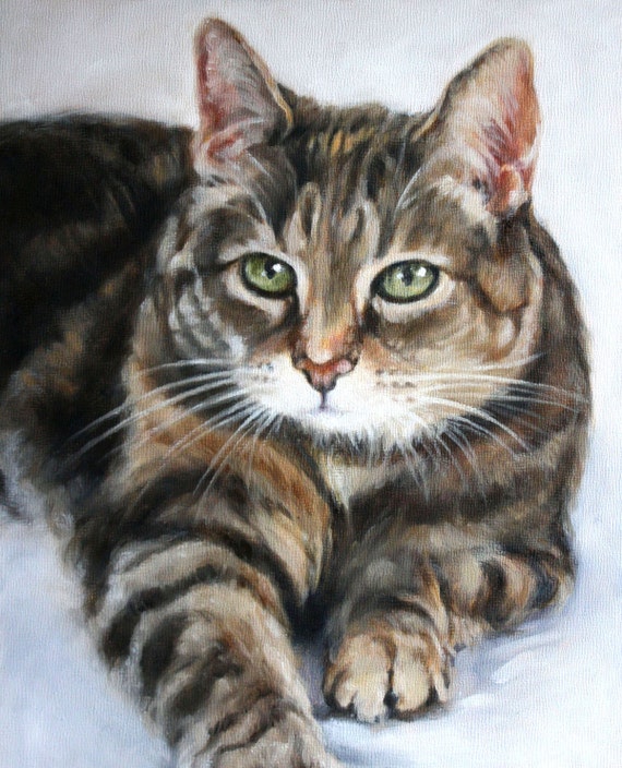 Items similar to Custom Pet Portrait Pet Oil Painting  
