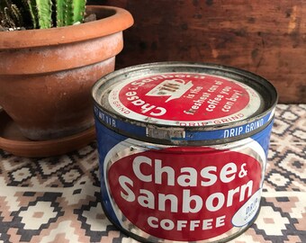 Vintage Chase Sanborn Coffee Advertising Tin