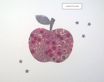 Set of fusing Apple ruffled purple and grey glitter flex