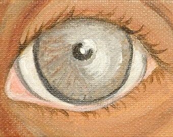 hazel eye painting, miniature hazel lover's eye painting on canvas