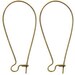 20 hooks earring sleeper bronze 40x16mm