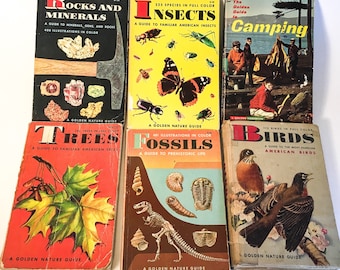 6 Vintage Golden Nature Guide Books by Zim, Shaffer, Martin, et al. (1950s - 1960s)
