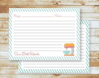 Personalized Recipe Cards / Mixer