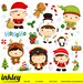 Christmas Clipart, Christmas Clip Art, Christmas Png, Holiday Clipart, Kids Clipart, Holiday Clipart, Deer Clipart, Santa Clipart, Snowman