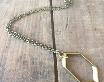 Long Extended Hexagon Necklace
