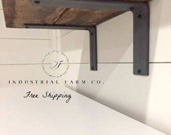 Iron Shelf Brackets, Shelf Brackets, Iron Brackets, Metal Brackets, Brackets Metal, Brackets, Iron Bracket, Shelves, Raw Steel Shelf Bracket