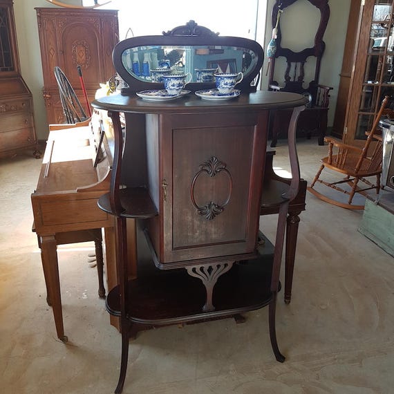 Art Nouveau Antique Music Cabinet - Art Nouveau Antique Music Cabinet