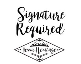 Add to Cart for "SIGNATURE REQUIREMENT" When Shipping