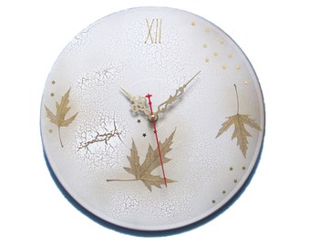 Art clock unique wall clock modern clock large wall clock shabby chic wall décor Christmas gift cottage chic unique wall hanging fall décor