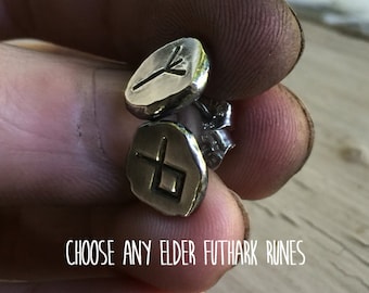 Silver Rune Jewelry - Viking Jewelry - Viking Earrings - Viking Mens Jewelry - Viking Women - Viking Wedding - Custom Rune for men and women