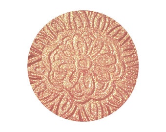 SWEET HEAT - Pressed Highlighter / Blush Topper - Pink / Coral / Peach with Gold Sparkles