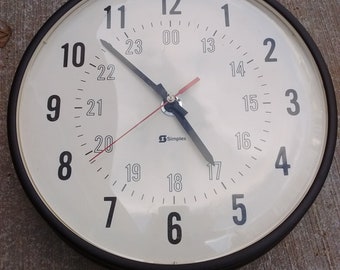 School Wall Clock 24HR Format Simplex