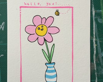 Hello You! Postcard Art