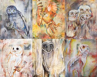 The Owls Are Not What They Seem ~ Set Of 12 Prints